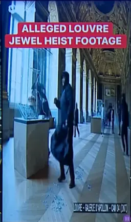 Apollo Gallery display cases inside the Louvre